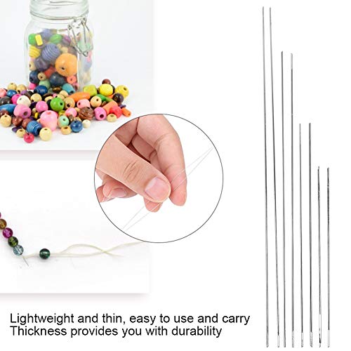 8Stuks Kralen Naalden, Zaad Kralen Naalden Kralen Naaien Borduren Naalden Gereedschap Juwelen Big Eye Collapsible Kralen Naalden 4