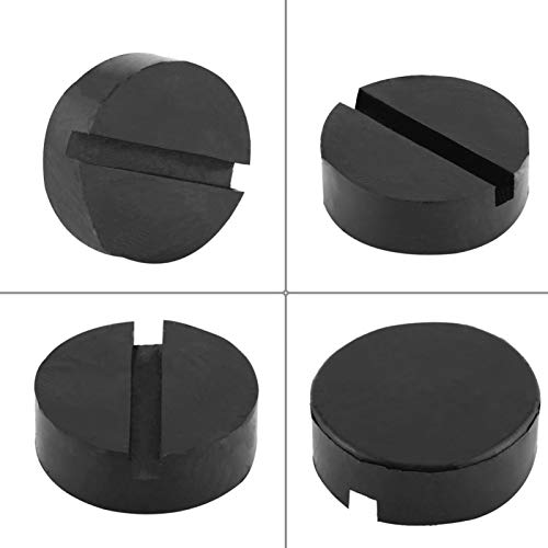 Jacking Pad, Dioche Rubber Black Car Universal Slotted Frame Rail Floor Jack Pads Jacking Rubber Pad Adapter Zwart 5