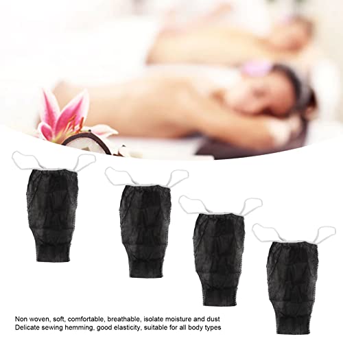 50 st. Zwarte wegwerp string slipjes voor vrouwen, zachte ademend Niet geweven Stof, Ideaal voor Spa, Reizen, Tanning 3