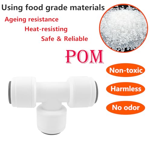 1Pcs T-type Quick Connect, Tee 5/16" Reverse Osmose Tubing Connector, voor waterzuiveraar en waterdispenser 4