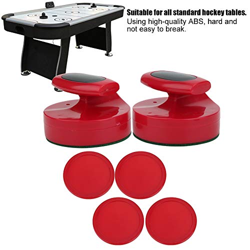 Hockey Playtable 94MM Slider Pusher Set met 4 Pucks Accessoires Groot formaat Rood 4