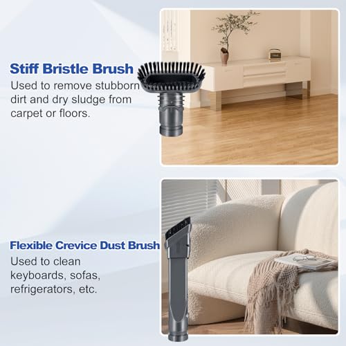 6 Pack Tool Kit Slit Head Penselen voor Dyson DC32 DC33 DC19 DC19 T2 DC20 Stofzuiger 5