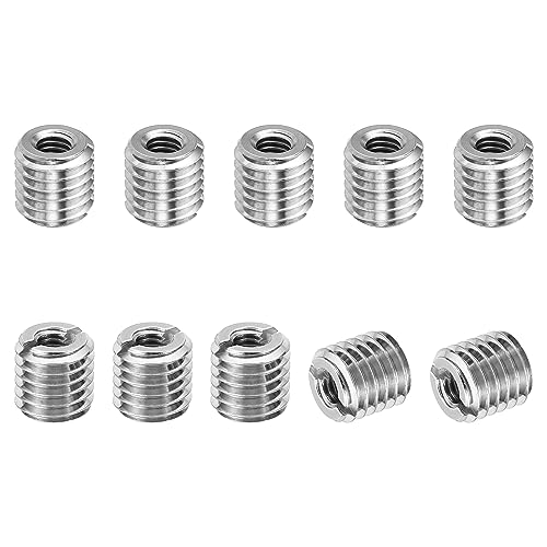10 st Threaded Adapter Sleeve Reducer Nut M12 x 1,75 Mannelijke draad naar M6 x 1 Vrouwelijke draad Reparatie Invoegen Nut Schroef Reducer Conversie Roestvrij staal Aansluitend Element 12m m