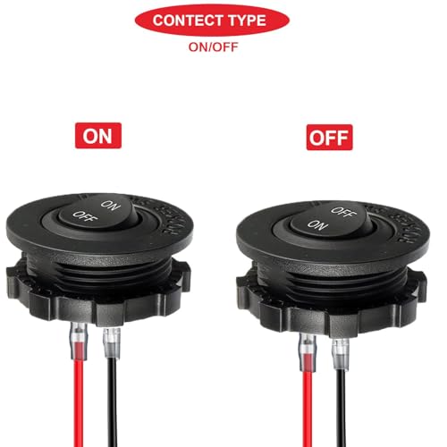 5 stuks Ronde Rocker Switch, 3 Pin, Switch 12 V AAN/UIT SPST, Mini Rocker Switch, Ronde Knop 10 A 125 V AC/20 A 12 V DC 3