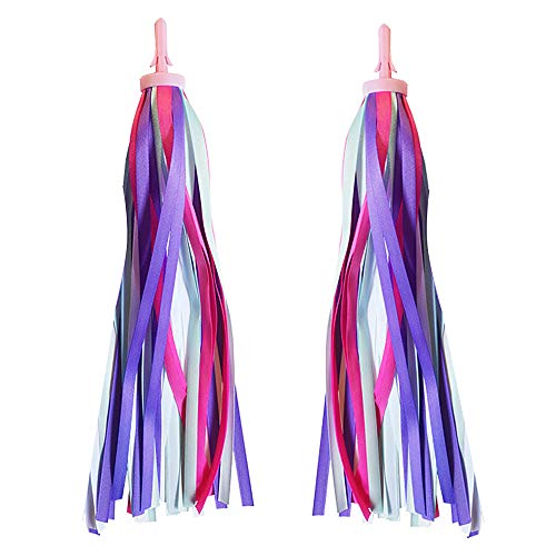 Streamers, Kleurrijke Handlebar Streamers voor kinderen, Eenvoudig te installeren, Perfecte Bike Decoraties, 2 PCS Kid's Scooter Libbons met Craft Tec (Color4)