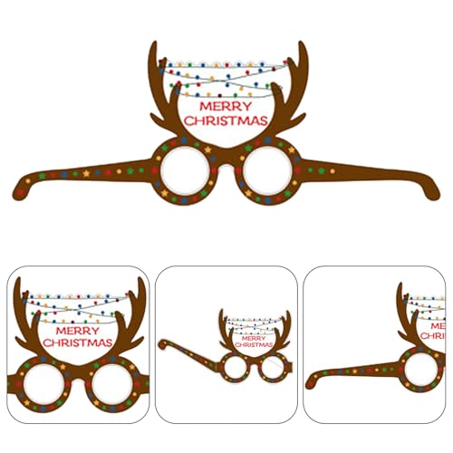 16 Stukken Kerstbril Frame, Grappige Kerstbril, Kerstbril Decoratie, Geschikt voor Kerstmis partijen, Kerstmis Foto Props 4