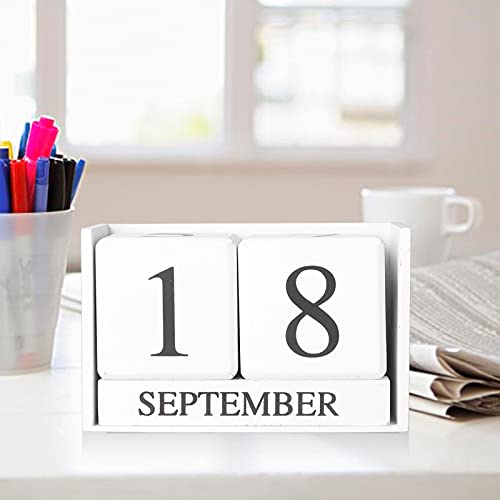 Bureaukalender blokken, Wooden Block Dagelijkse kalender Ideaal geschenk brede toepassing Elegant Praktisch voor Home Office 3