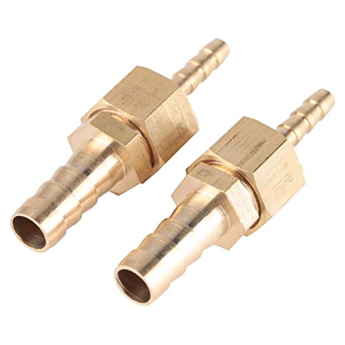 racod4m8,2pcs 4-8mm Messing passen slang Barb staart reducer verminderen Plug 2 stücke 4-8mm Brass Schlauch Schnellverschluss Pakconnector Reduzieren Rohrfitting Stecker für Teich Pool Schlauchadapter 4