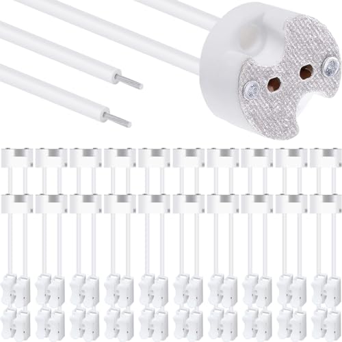 LED MR16 Socket, 20 stuks G4 Halogen Bollen Lamp Ceramic Plug Wire Adapter MR11 GU5.3 GU6.35, lichtbollen CFL houder Socket Plug Converter, met 2-Pole Connection Clamp