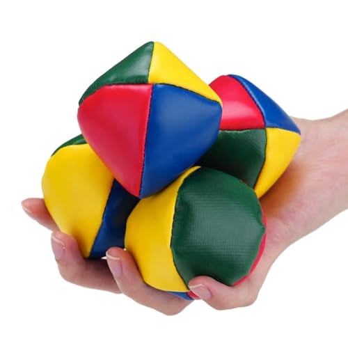 Zee 5 stuk kleurrijke jongleren bal Set, Stress Relief, Hand Eye Coördinatie, Interactieve Circus Games, Bal gooien 3