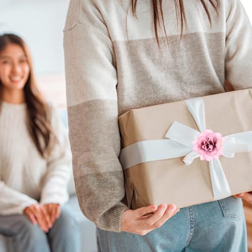 1.77 Inch kunstmatige rozen hoofd, 100 stuks nep bloemen bruiloft Faux Flower Wall DIY ambachten bruids douche boeket Startpagina Housewarming decoratie, licht bruin 4