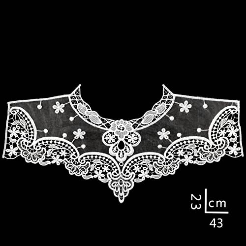 Geborduurde Tulle Lace Collar Applique, Lace Patch Lace Motif Appliqué Patches invoegen halsband voor naaien DIY ambachten kostuum kleding bruidsjurk decoratie op de nek, paars