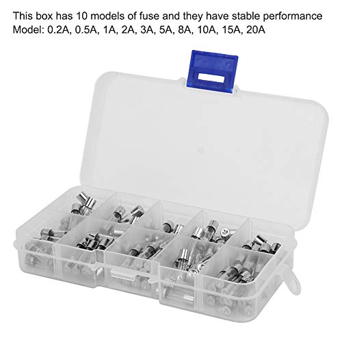 100PCS 5x20mm glazen buis Fuse Kit 0.2a naar 20a 250V Universele Quick Blow Fuses voor Elektronica en Apparaten 5