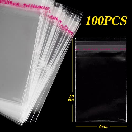 50 stuks Organza Tassen met 50 Benvenuto Cadeau Hangers en 100 Plastic Tassen voor Cadeauverpakking (Roze) 3