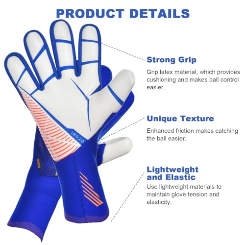 Goalkeeper Handschoenen, Kinderen en Jeugd Voetbal Handschoenen, Training Handschoenen, Non-Slip Materiaal, Dubbele Bescherming 4