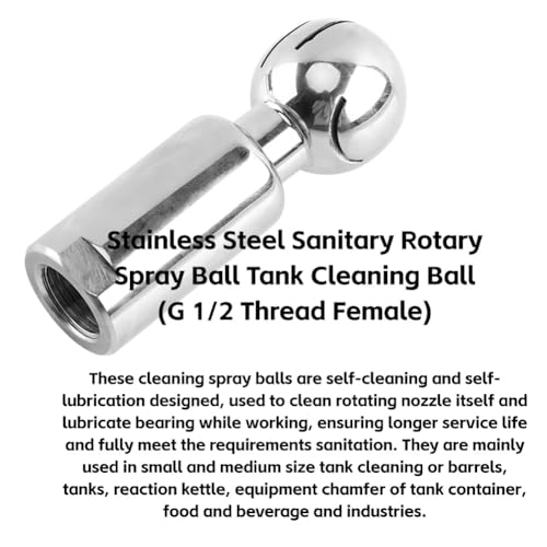 1/2" BSP Boule de Nettoyage Filetage Femelle Sanitaire Rotatif Inoxydable de Boule de Nettoyage de Jet pour le Nettoyage de Réservoir de CIP(Rotary) 3