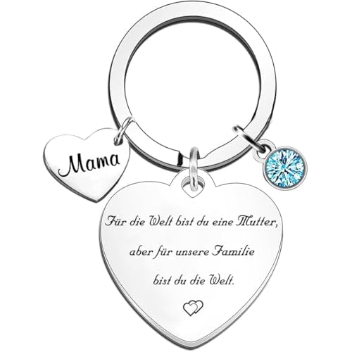 Mama Gift Für die Welt bist du eine Moeder, aber für uns Familie bist du die Weltelt. Sleutelbos Best Mama ooit sieraden moederdag cadeau verjaardag geschenk van dochter/zoon aan moeder, zilver, M, zilver