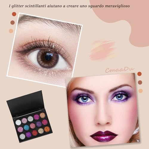 15 Kleuren Eye Make-up Palette Waterdicht Glitter Eyeshadow Palette Glanzend Eyeshadow Cosmetic Powder Langdurend Blendable Natural Colors Make-up 4