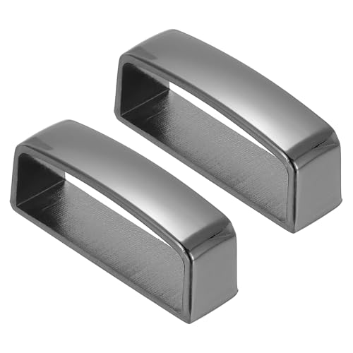 1 3/8" 36mm Riem Loop Houders, 2st Legering Belt Ring Mannen Gesp voor DIY Craft Belt Attachment, Zwart, Zwart, 40mm x 14mm