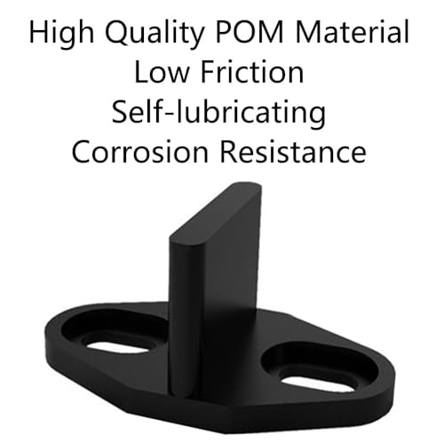 2 stuks Floor Guide, Zwarte verstelbare kunststof schuifdeur gids met schroeven Schuurdeur Accessoires - Eenvoudig te installeren 4