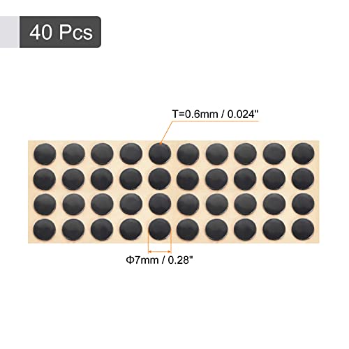 Ronde muis voeten schaatsen Pads 0,7mm voor Gaming Mouse voeten vervanging zwart 40Scs