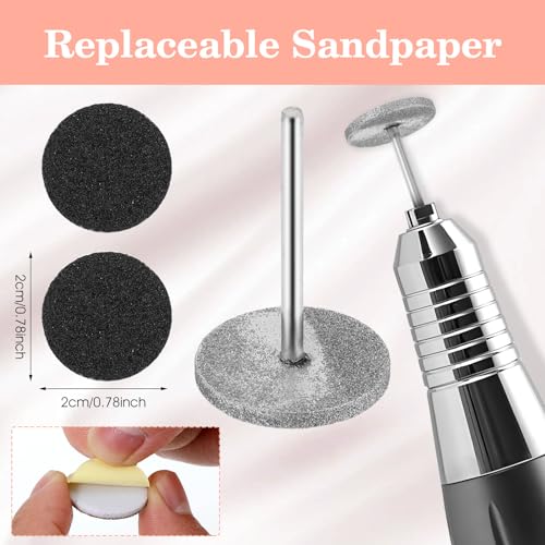 2 st Schuurschijf Nagelborstel, elektrische voetbestand Harde huid Verwijderaar Schijven Emery Carbide Callus Verwijderaar Pads Pedicure Sandpaper Vervanging Gebarsten huid Callus Removal voor 5