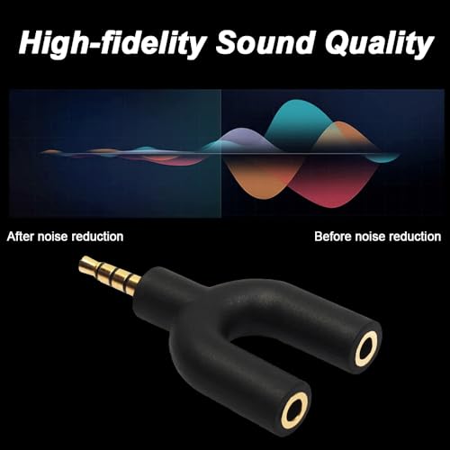 Hoofdtelefoon Y Splitter 3.5mm, 3.5mm Stereo Jack to 2 Port Dual 3.5mm Audioadapter voor headset, koptelefoon, smartphone, MP4, MP3 (6 stuks), 6 kleuren) 5