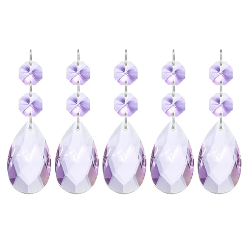 Teardrop Crystal Chandelier Hangers Kralen, 5st 85mm Lengte 38mm Kroonluchter Prisma's Onderdelen Ornamenten Hangkralen voor DIY Kunst Ambachten Decoratie