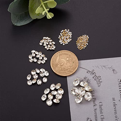 2600st Crystal Pointed Back Rhinestone Glas Facet Diamond Clear Facet Diamond Cabochons 7 Maat Verfraaiing Lose CZ Rhinestone voor Nagel decoratie kunst sieraden maken 5