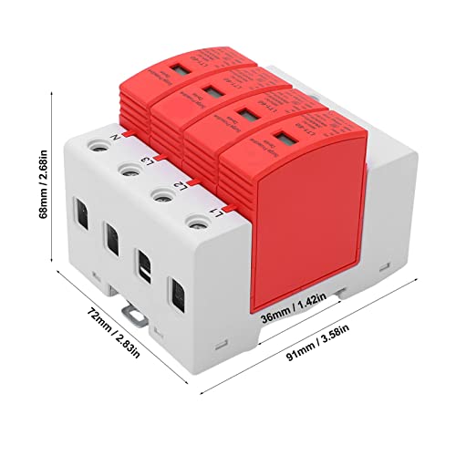 Surge protector AC 385V 4P guide rail 30 - 60 ka IP20 piekbeschermer elektronische beschermingsmodule voor zonne-energie, fotovoltaïsche voeding 3