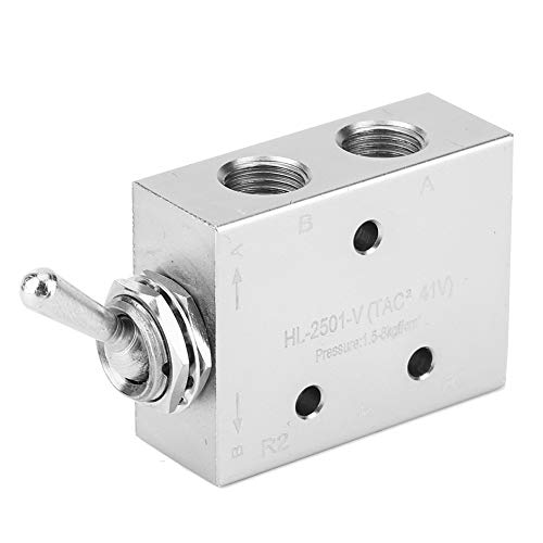 Schakel schakelaar 2-Position 5-Way mechanische pneumatische knoopschakelaar G1/8in 1.5~8kgf/CM2, licht en duurzaam, breed drukbereik, geschikt voor 0~60°C, professioneel