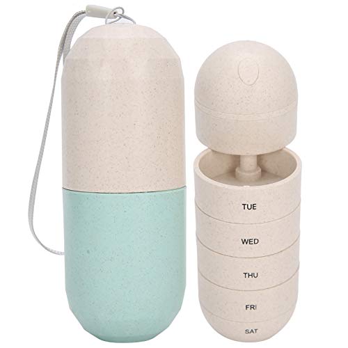 Wekelijkse pil Organisator, 7 dagen waterdicht Capsule Vorm Pill Box, Portable Travel Medicine Case voor Vitamine Visolie Supplementen en Medicatie 3