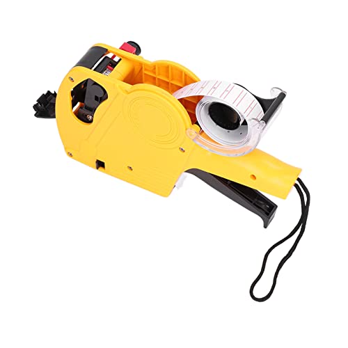 8 digits Prijs Tag pistool, handmatige etikettering machine 8 digits Prijs Tag pistool met cartridge draagbare prijs Marker gereedschap label, prijs Marker Tags(Geel) 5