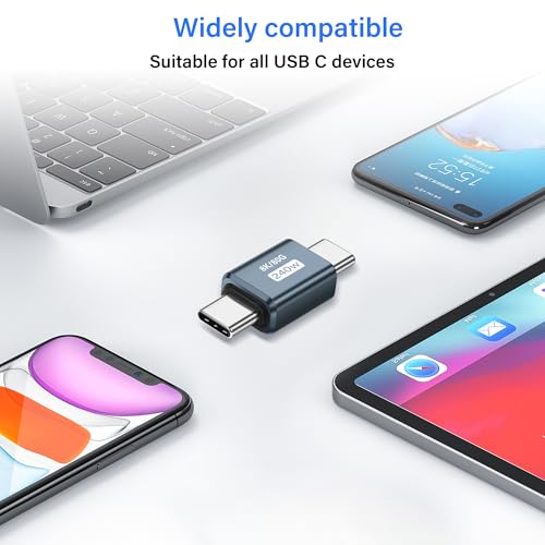 240W, 80Gbps, USB4 Type Adapter, Thunderbolt 4 Compatible, 8K@60Hz Video Converter, PD Charge en Data Transfer voor Laptops, Tablets, SSDs, Monitors (S to S) 3