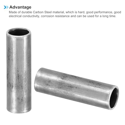 M6 Steel Standoffs, 12st Metaal Standoffs Staal 6mm ID x 8mm OD x 26mm L Carbon Staalspacer schroefspacer ronde voor 1/4" of M6 schroefbouten 4