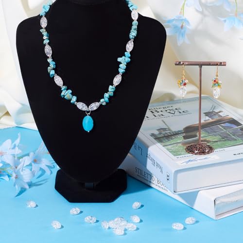 30st/strand Crackle Glazen kralen 13x8mm Transparent Clear Oval Crackle Glass Losse kralen voor armband ketting oorbellen DIY ambachten sieraden gat: 1.2mm