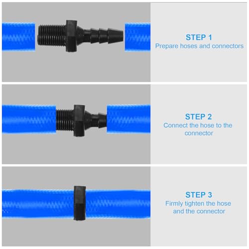 3/16" Barb x 3/8" NPT Male Connector, 10 st Plastic slang Barb passen industriële slang Barb aan Pijp Fitting Aansluiten, Pijp Fitting Adapter voor waterlucht brandstof 5