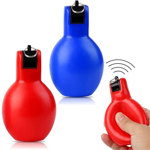 Pak van 2 Handflitsen, Sports Pipe, Sports Whistle, Vibrator Whistle for Trainer, Hand Squeeze Whistle, Trainer Whistle, Sound for Emergency Training, Athletics, Sports Education and Outdoor Rescue