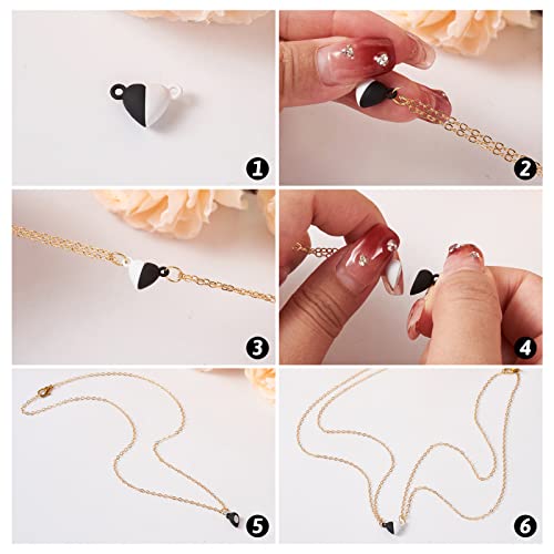 42 Sets Legering ketting magnetische sluiting hart ster ronde connector magnetische sluiting Converter Gesp Ball magnetische kralen sluiting voor DIY Sieraden maken 3