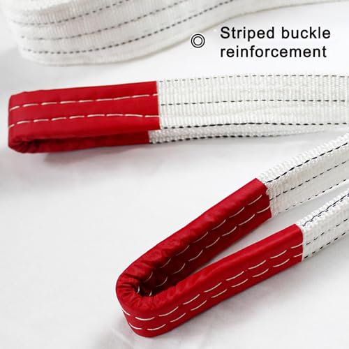 Crane Cargo Strap, 2PCS 2T 2M Webbing Lifting Sling Strap, 10mm Dikte Polyester Webbing Lifting Cargo Sling Strap, Webbing Lifting Sling Strap voor het tillen van een Merchandise of Voertuig