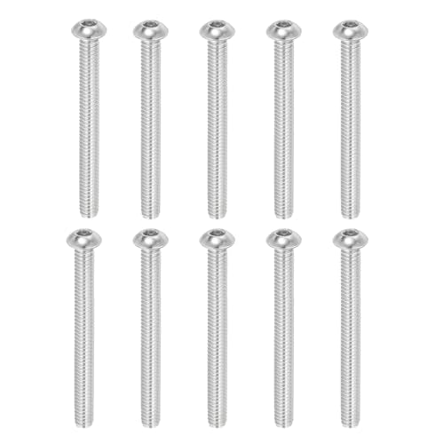 1/4-20 x 2-3/4 Inch Hex Socket Head Schroeven, 10 stuks roestvrij staal 304 18-8 Allen Hex Drive volledige draad fijne draad unc