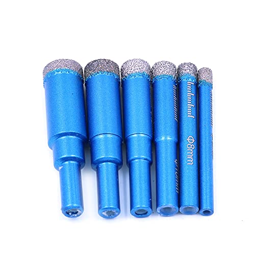 6-Piece Dry Diamond Drill Bits Set 6-16mm Wash-cooled geraspte gat Zag Boor Bit voor de Toughest Porselein graniet tegel glas keramische marmer 5