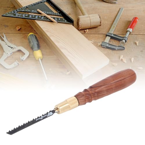 Mini handzaag modelgereedschap, afneembare handzaag en 5 houtbewerkingsmessen, met comfortabele Sourwood Branch Houten handgreep 5