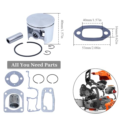 50mm Piston Ring Naaldlager & Complete Motor pakking set voor Husqvarna 266 268 Kettingzaagdelen 501 65 94 03/501 52 26-04