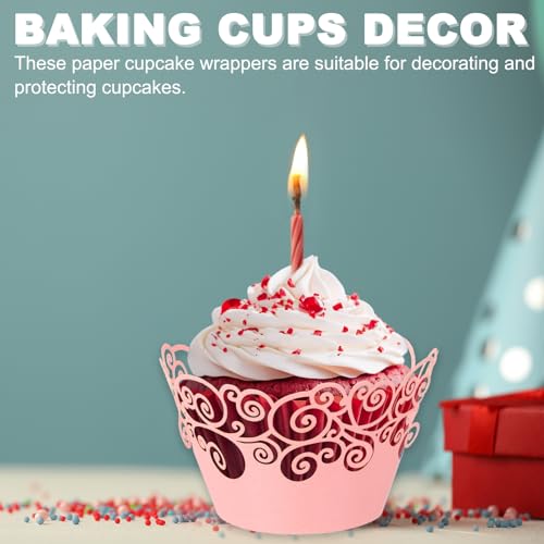 Cupcake Wrappers Papier, 50 stuks bakbekers Standaard Cloud Decoratie voor verjaardag, bruiloften en partijen, Reflectief Zilver 5