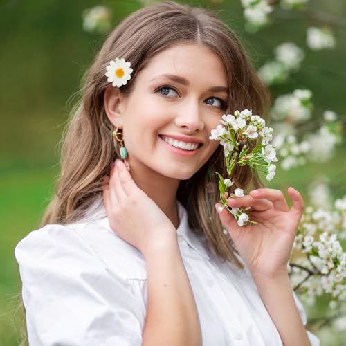 Bloem Haar Clips 12 st levensechte Daisy haar Clips mooie bloem haar Clips voor bruid meisje vrouw haar decoratie