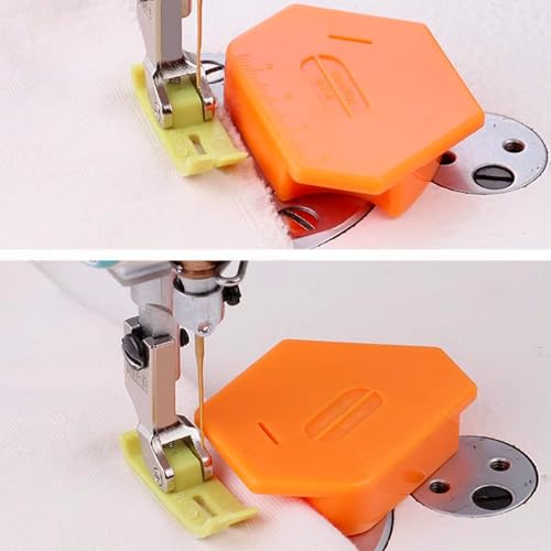 3 stuks magnetische naad gids Naaien Accessoires Naaimachine Liniaal Magnetische naad gids Polygonale Multifunctionele Naad gids Zoom met schaal (oranje/roze/groen) 3