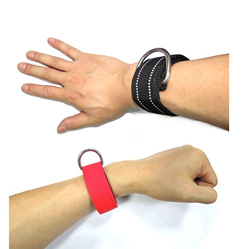 Duiken Handband Universele Duik Polsband Hand Cord Duiken Gear Hangen Touw met D-Ring voor Snorkelen Gratis Duiken Zwart, M, Zwart, M 4