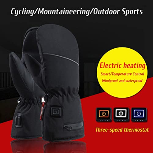 Verwarmde mitts oplaadbaar voor vrouwen, elektrische verwarmde handschoenen thermische handschoenen winter warme handschoenen voor fietsen skiën 3