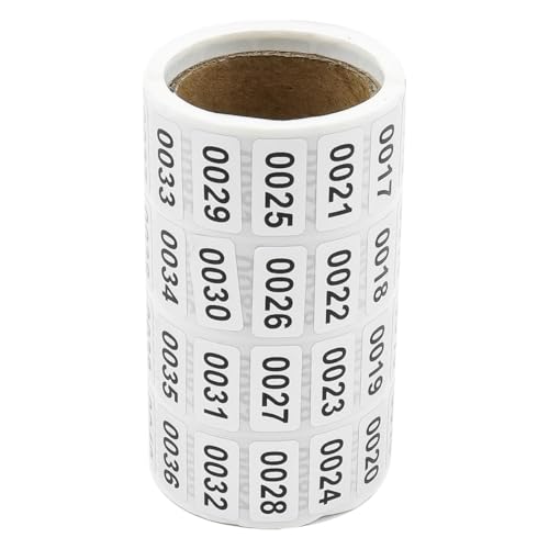 Number Label Sticker Waterproof Stock Number Sticker 0001 t/m 2000 Continuous Number Label Sticker voor voorraadopslag classificatie